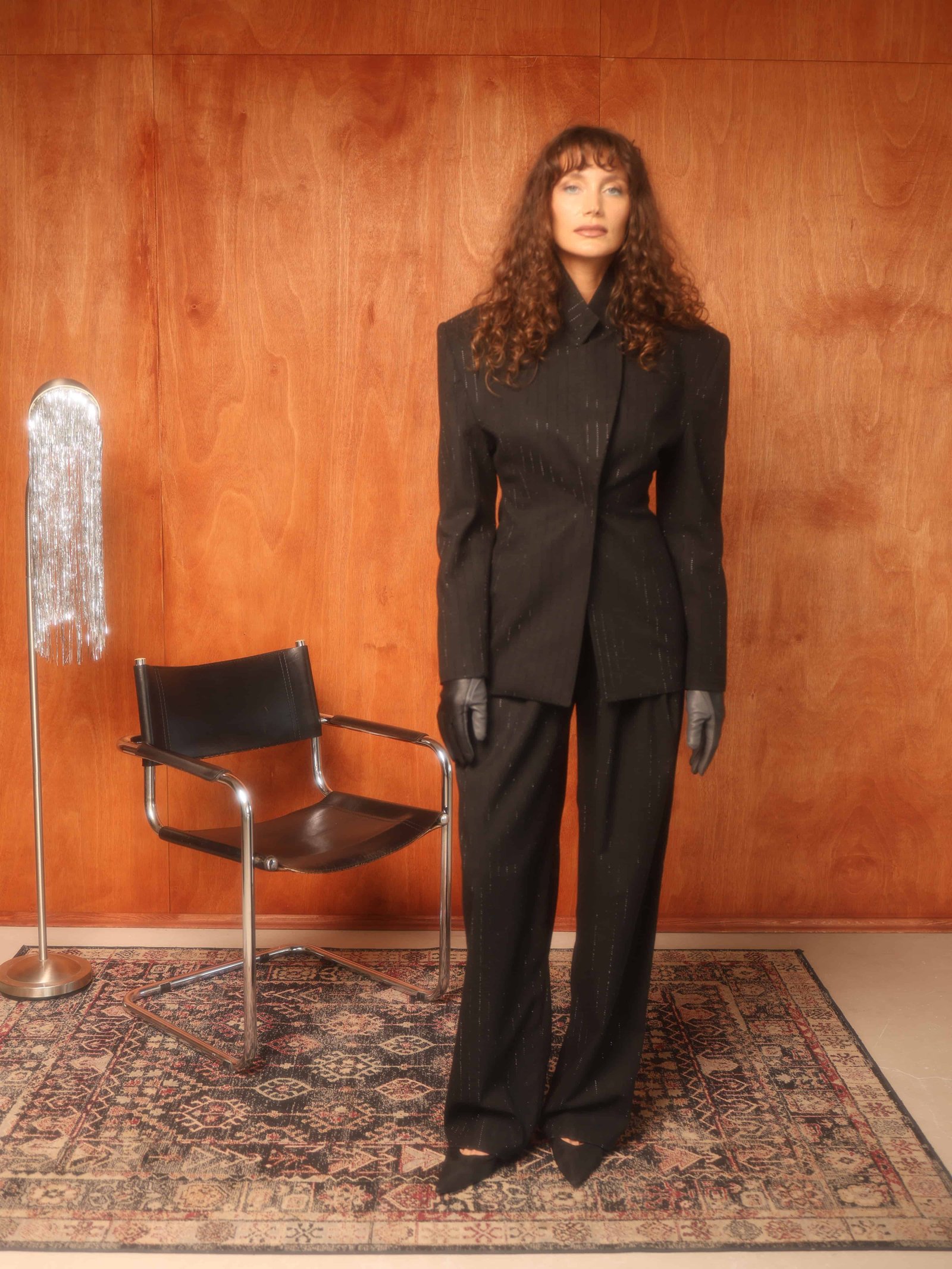 CRYSTAL EMBELLISHED WOOL BLAZER