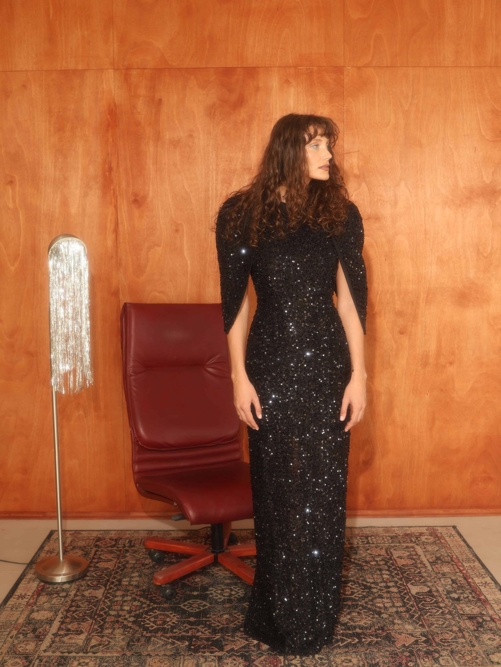 SEQUINED OPENBACK DRESS