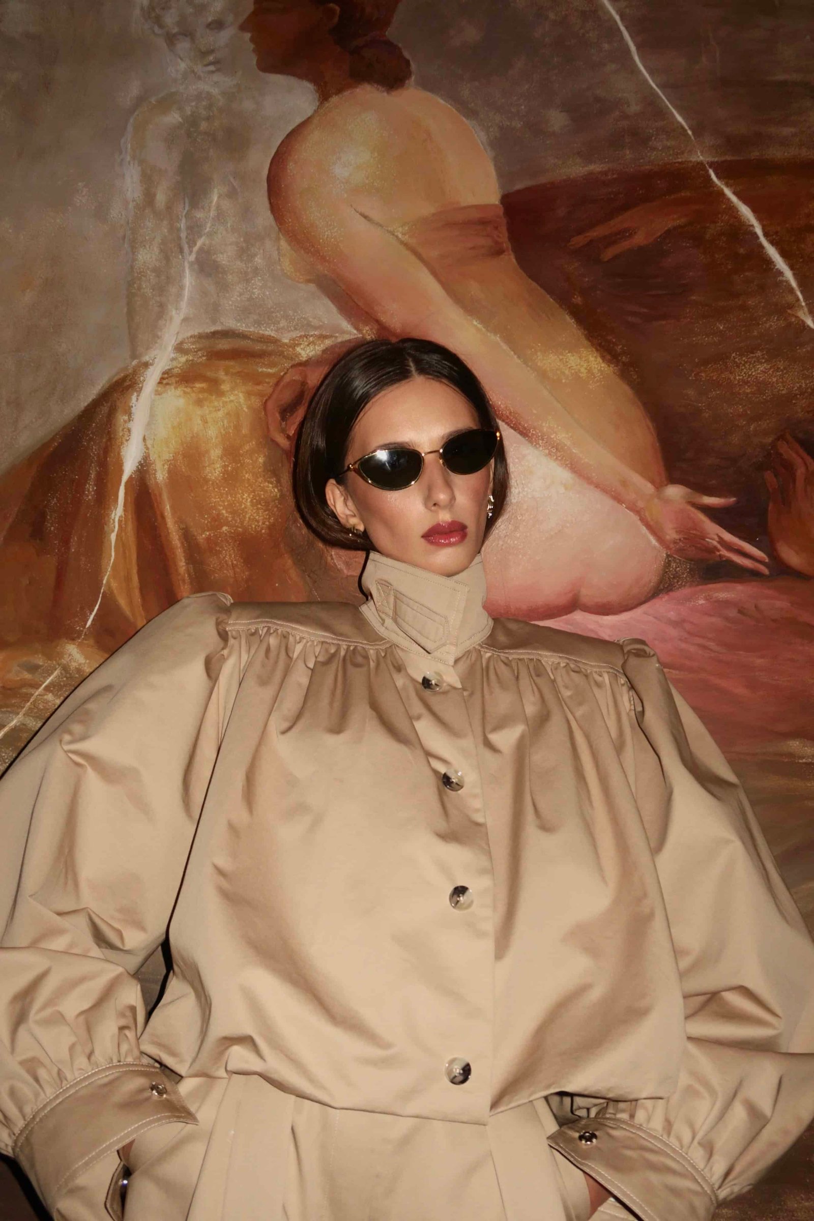 '' FRANKIE " CROPPED TRENCH COAT