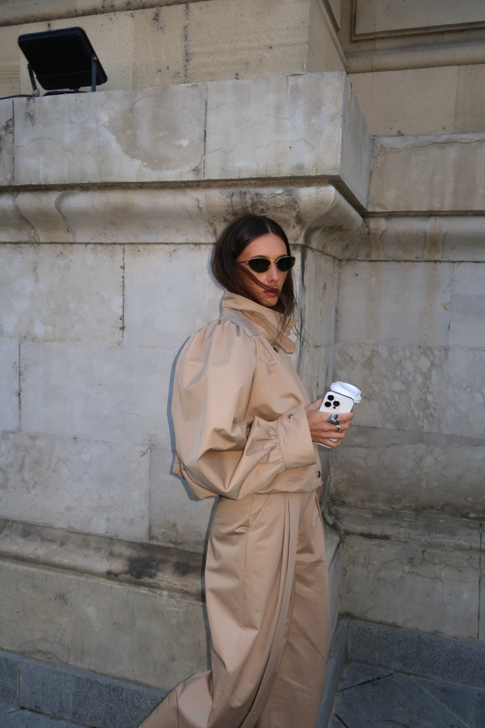 '' FRANKIE " CROPPED TRENCH COAT