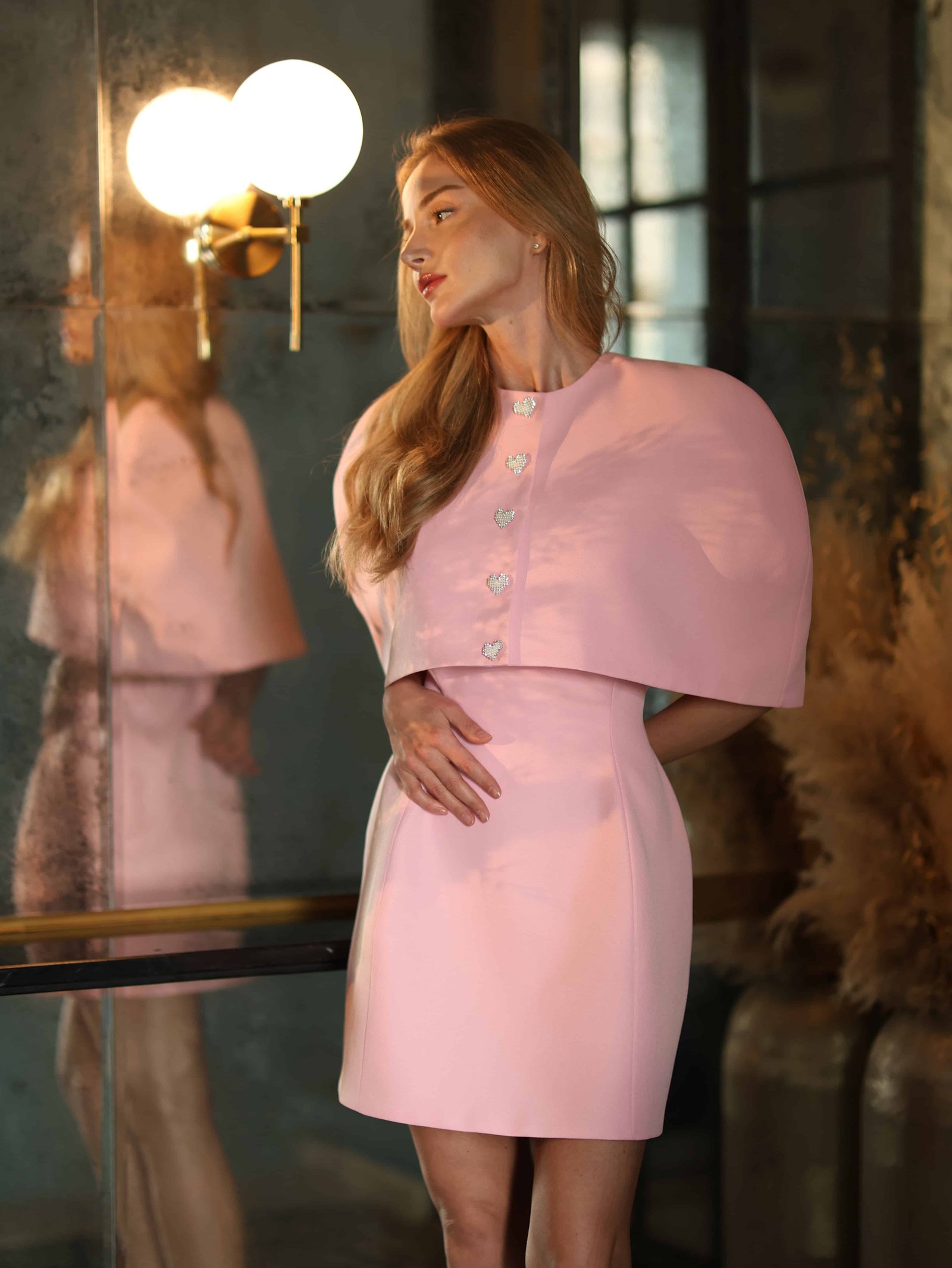 light pink maxi dress with sleeves Follow Me Maxi Dress Ivory/Light Rust / M